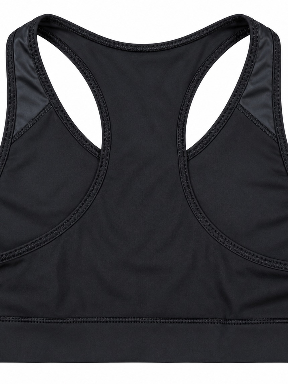 Fabletics Black High-Neck Racerback Sports Bra - Picture 2 of 2